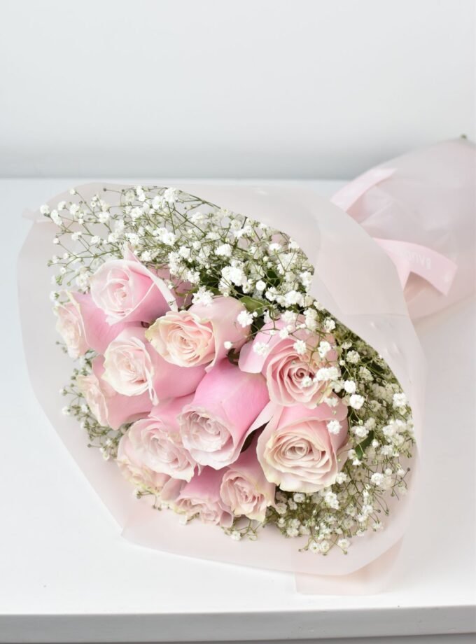 Bouquet de 12 Rosas Rosadas