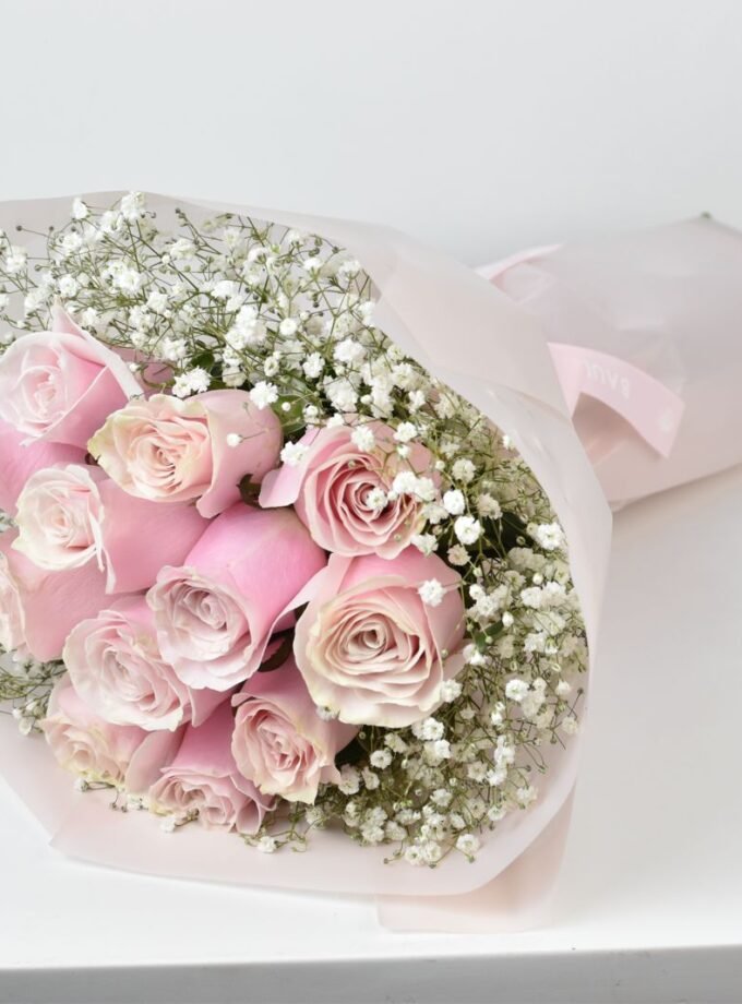 Bouquet de 12 Rosas Rosadas