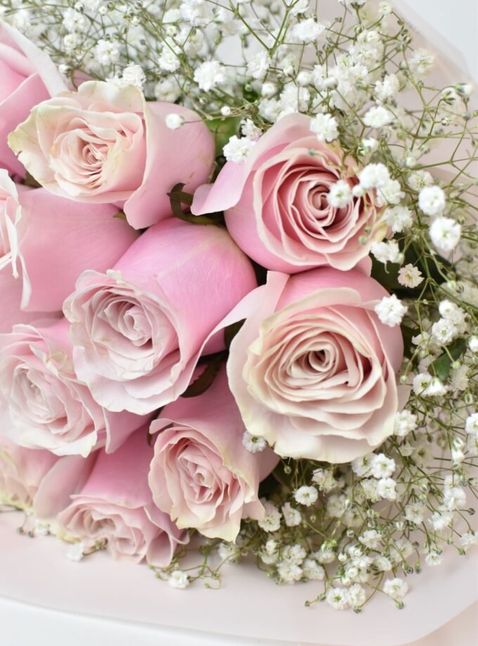 Bouquet de 12 Rosas Rosadas