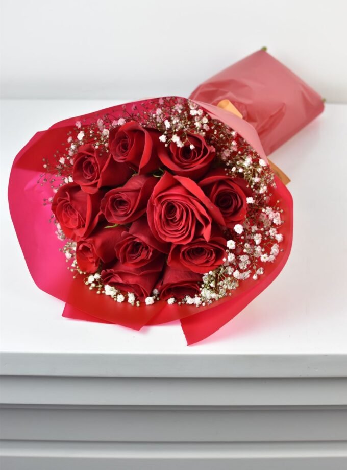 Bouquet de 12 Rosas Rojas